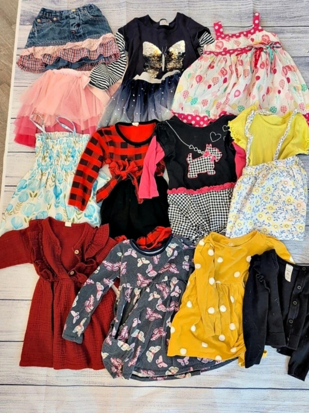 Girls 2T Dress Lot Carter’s Floral Tulle Plaid Dresses